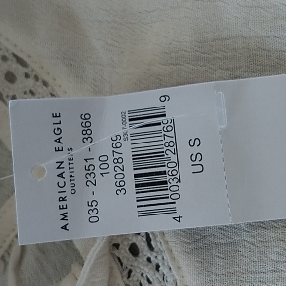 American Eagle Outfitters Bohemian Embroidered Top Blouse S - Picture 9 of 13